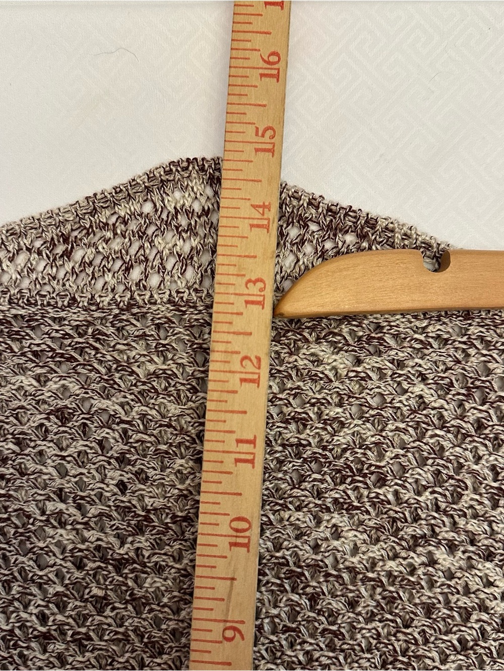 Altar’d State Cocoon Sweater Cowl Neck Doleman Sleeve Cream & Maroon Sz S Boxy - Picture 11 of 12